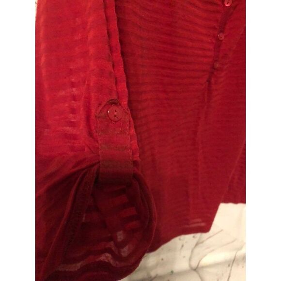 Torrid size 2 red long sleeve Blouse - Picture 4 of 5